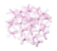 50/100/200 pezzi di mini fiocchi di organza, fiocchi di chiffon, fiori for fai da te, artigianato, nail art, decorazioni, forcine for capelli, accessori for indumenti(50Pcs,Light purple)