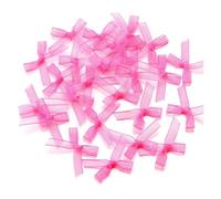 50/100/200 pezzi di mini fiocchi di organza, fiocchi di chiffon, fiori for fai da te, artigianato, nail art, decorazioni, forcine for capelli, accessori for indumenti(100Pcs,Hot pink)