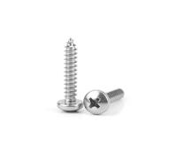 50/100/200 pz 316 In Acciaio Inox M4.2 .8 M5 M6.3 Croce Pan Testa Tonda Autofilettanti Vite for Legno(40mm,200pcs M4.2)