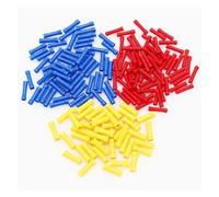 50/100/200 pz BV1.25 BV2.5 BV5.5 Filo diritto isolato Connettore di testa Tubo di rame elettrico Terminali a crimpare con pressatura a freddo Set(Mix color,200pcs)