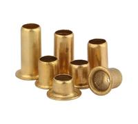 50/100/200pc M2.5 M3 Rame Ottone Vias Rivetti Dadi Foro Passante Occhielli Cavi(M3 X 10mm-50pcs)