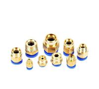 50/100/500 PCS Air Pneumatic Fitting Quick Connector Male Thread Compressed Hose Tube Pipe PC4-M5 PC6-01 PC8-02 PC10-03 PC12-04(PC12-02,100 PCS)