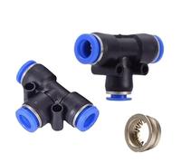 50/100/500 pezzi PE PEG connettore pneumatico aria raccordo rapido riduttore a T a 3 vie connettore tubo flessibile in plastica a forma di T 4/6/8/10/12 mm(PEG 12-8,1000 PCS)