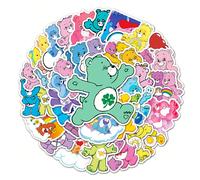 50/100/550 pezzi Confezione di adesivi con design a cuore dei simpatici orsetti Care Bears cartoni animati, inclusi Love-A-Lot Bear, Funshine Bear, Friend Bear, adatti come regali, per il ritorno a sc