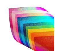 50/100 fogli di carta glitterata multicolore da 15 cm, per artigianato fatto a mano, confezioni regalo e decorazioni, quadrati