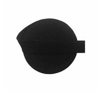 50 100 iarde in rotolo da 5/8" 15 mm, elastico ripiegabile in spandex, opaco, non lucido, fasce per capelli, passamaneria per cucire abiti, nero, 50 iarde