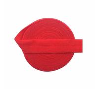 50 100 iarde in rotolo da 5/8" 15 mm, elastico ripiegabile in spandex, opaco, non lucido, per fascia per capelli, passamaneria per cucito, rosso, 50 iarde