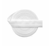 50 100 iarde in rotolo da 5/8" 15 mm, elastico ripiegabile in spandex, opaco, non lucido, per fascia per capelli, passamaneria per cucito, bianco, 100 iarde