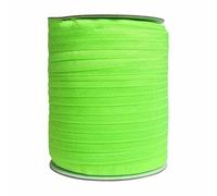 50 100 iarde in rotolo da 5/8" 15 mm, elastico ripiegabile lucido al neon, elastico per capelli, fascia per capelli, fascia per capelli, vestito, fai da te, cucito, finiture - LUCIDO - Verde n
