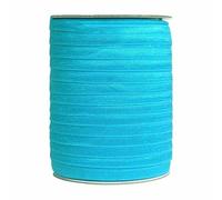 50 100 iarde in rotolo da 5/8" 15 mm, elastico ripiegabile lucido al neon, elastico per capelli, fascia per capelli, fascia per capelli, vestito, fai da te, cucito, finiture - LUCIDO - Blu neo