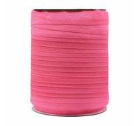 50 100 iarde in rotolo da 5/8" 15 mm, elastico ripiegabile lucido al neon, elastico per capelli, fascia per capelli, fascia per capelli, vestito, fai da te, cucito, finiture - LUCIDO - Rosa ne