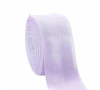 50 100 iarde per rotolo 1-1/2" 40 mm Elastici pieghevoli lucidi FOE Fasce in raso spandex Fascia per capelli Passamaneria per cucire abiti - Orchidea chiara - 50 iarde