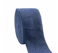 50 100 iarde per rotolo 1-1/2" 40 mm FOE lucido elastici pieghevoli fasce in raso spandex fettuccia fascia per capelli vestito cucito Trim-blu navy-50 iarde