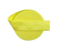 50 100 iarde per rotolo 3/4" 20mm Solido Lucido Elastici Pieghevoli Spandex Satin Fascia Nastro Fascia per Capelli Vestito Cucito Trim-Limone-100 iarde