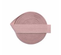 50 100 iarde per rotolo 5/8" 15 mm elastico ripiegabile opaco non lucido fasce in spandex fascia per capelli abito cucito passamaneria - malva antico - 50 iarde
