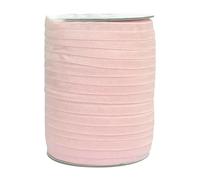 50 100 iarde per rotolo 5/8" 15 mm solido lucido elastico pieghevole fascia per capelli fascia per capelli vestito fai da te cucito Trim-rosa chiaro-50 iarde