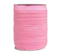 50 100 iarde per rotolo 5/8" 15mm Solido Lucido Elastici Pieghevoli Spandex Satin Fascia Nastro Fascia per Capelli Vestito Cucito Trim-Geranio Rosa-100 iarde
