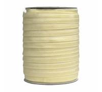 50 100 iarde per rotolo 5/8" 15mm Solido Lucido Pieghevole Fascia Elastica Fascia per Capelli Vestito Fai da Te Cucito Trim-Bianco Antico-100 iarde