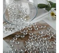 50/100 pezzi 3x6 mm nuove perline di vetro a forma di abaco distanziatori perline sciolte per gioielli fai da te creazione di braccialetti collane ciondoli accessori-18 trasparenti-50 pezzi