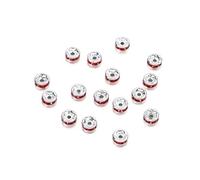 50/100 pezzi 4 6 8 10mm oro strass rondelle perline perline allentate del distanziatore per gioielli fai da te accessori per la creazione di accessori-rosso-8mm x 50 pezzi