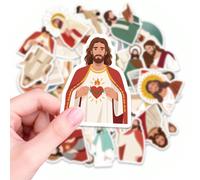 50/100 pezzi Adesivi cristiani di Gesù, decalcomanie in vinile con versetti biblici religiosi, adesivi spirituali impermeabili per borracce e laptop, regalo perfetto di fede per cristiani Polipropilen