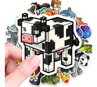 50/100 pezzi Adesivi Pixel Art Animali, Decalcomanie in Vinile Impermeabili, Adatti per computer portatile, Regalo per Gamer, Decorazione Fai-da-Te per Oggetti Personali, Bomboniera per Feste, Scrapbo