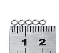 50/100 pezzi Anelli Spaccati per Pesca Anelli Split in acciaio inox Esca Doppio Cerchio Anello Connettore Anello di Spacco Richiamo per Attrezzatura da Pesca (B-4#)