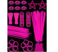 50/100 pezzi Bastoncini luminosi rosa da 20 cm, bastoncini luminosi di alta qualità super luminosi, bastoncini luminosi per arte, decorazioni luminose, effetto fluorescente, luce persistente per 8-12 