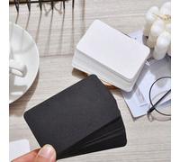 50/100 pezzi Cartoncini bianchi vuoti - Schede parola/Segnalibro/Blocco note/Scheda alfabetizzazione/Cartolina - Carte minimaliste fai da te Colore unicoCarta tessile