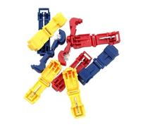 50/100 Pezzi connettori a T, terminali a crimpare for Cavi isolati, connettori for Cavi elettrici, Set di bloccaggio a Scatto(Red Kn1.25,50pcs)