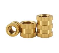 50/100 pezzi di dadi zigrinati in ottone for stampaggio a iniezione M1 M1.2 M1.4 M1.6 M2 M2.5 M3 M4 M5 M6 M8 M10. Inserti filettati in ottone.(Length 1.8mm,M2 (OD3.5)50pcs)