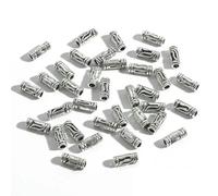 50/100 pezzi di perline cilindriche di dimensioni miste in lega di accessori e parti per gioielli placcati in argento antico, accessori per gioielli fai da te - 11x4,0 mm 50 pezzi