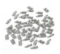 50/100 pezzi di perline cilindriche di dimensioni miste in lega di accessori e parti per gioielli placcati in argento antico, accessori per gioielli fai da te - 8x3,0 mm 100 pezzi