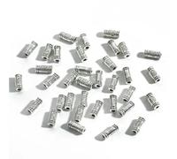 50/100 pezzi di perline cilindriche di dimensioni miste in lega di accessori e parti per gioielli placcati in argento antico, accessori per gioielli fai da te - 10x6 mm 50 pezzi