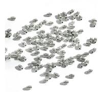 50/100 pezzi di perline cilindriche di dimensioni miste in lega di accessori e parti per gioielli placcati in argento antico, accessori per gioielli fai da te - 5x3,0 mm 100 pezzi