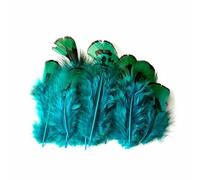 50/100 pezzi di piume di fagiano naturali 5-10 cm piume sciolte fai da te forniture artigianali per legare mosche esche da pesca cappelli decorazioni accessori-06 lan huang pian-100 pezzi