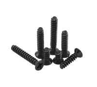 50-100 pezzi di viti autofilettanti a testa svasata a punta piatta con impronta a croce in acciaio al carbonio ossidato nero M1,2-M4, M2.3x16mm(100 pezzi)
