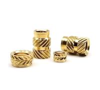 50/100 pezzi M1.6 M2 M2.5 M3 M4 M5 M6 M8 inserto in ottone e rame for stampaggio a iniezione a caldo con stampa 3D, filettatura zigrinata(Length 2mm,50pcs M3(OD 4.2mm))