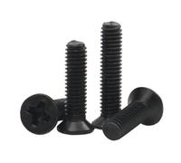 50/100 pezzi Mini piccola vite in acciaio nero M1 M1.2 M1.4 M1.6 M1.7 M2 M2.5 Bullone a testa svasata a croce piccola(2mm,M1.2 x100pcs)