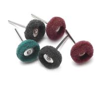 50/100 pezzi Mini trapano spazzola abrasiva in fibra di nylon lucidatura ruota con gambo da 3 mm for set accessori for utensili rotanti wanglan(100pcs)