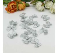 50/100 pezzi Mix noeud ruban fiocchi di nastro di raso 25 mm fiocco a mano piccoli fiocchi per artigianato decorazioni per feste di Natale accessori-grigio-50 pezzi