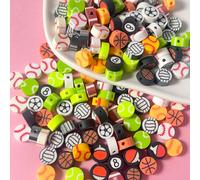 50/100 pezzi Perline in argilla polimerica a forma di frutta e fiori alla moda per braccialetti e collane Argilla polimerica