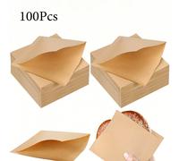 50/100 pezzi Sacchetti di carta kraft per panini, sacchetti alimentari monouso antigrasso per hamburger, dolci, pollo fritto | Confezioni stagne per spuntino per feste, catering, food truck | Matrimon
