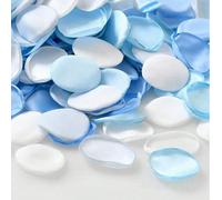 50/100 pezzi Set di petali di rosa artificiali di colore blu cielo, petali di fiori artificiali per la navata del matrimonio, proposta, festa per la sposa, decorazione da tavolo 50 pezzi,100 pezziTess