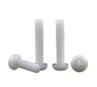 50/100 Pz M3 M4 M5 Testa Tonda Croce Vite In Nylon Testa Pan di Plastica Isolamento Vite di Plastica Lunghezza = 8mm-50mm(30mm,M3(100pcs))