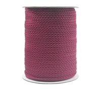 50 100 Yard 3/8" 10mm Loop Frilly Lace Trim Elastici Decorativi Spandex Band Tape Lingerie Abito Cucito Artigianato-Vino-50 Yard