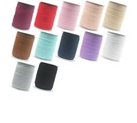 50 100 Yard 3/8" 10mm Loop Frilly Lace Trim Elastici Decorativi Spandex Band Tape Lingerie Abito Cucito Artigianato-U Scegli Colore-50 Yard