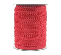50 100 Yard 3/8" 10mm Loop Frilly Lace Trim Elastici Decorativi Spandex Band Tape Lingerie Abito Cucito Artigianale-Rosso-50 Yard
