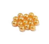 50-1000 pezzi/lotto 3/4/5/6/8/10/12 mm acriliche rotonde ABS perline di perle finte perline distanziatrici sciolte per la creazione di gioielli - giallo oro - 6 mm x 300 pezzi