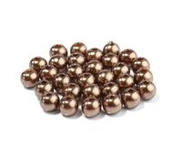 50-1000 pezzi/lotto 3/4/5/6/8/10/12 mm acriliche rotonde ABS perline di perle finte perline distanziatrici sciolte per la creazione di gioielli - Caffè - 12 mm x 50 pezzi